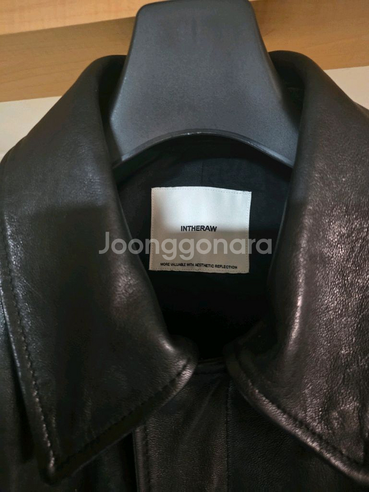 24fw 인더로우 a2 레더 자켓 블랙 3사이즈 105실착 1회--1
