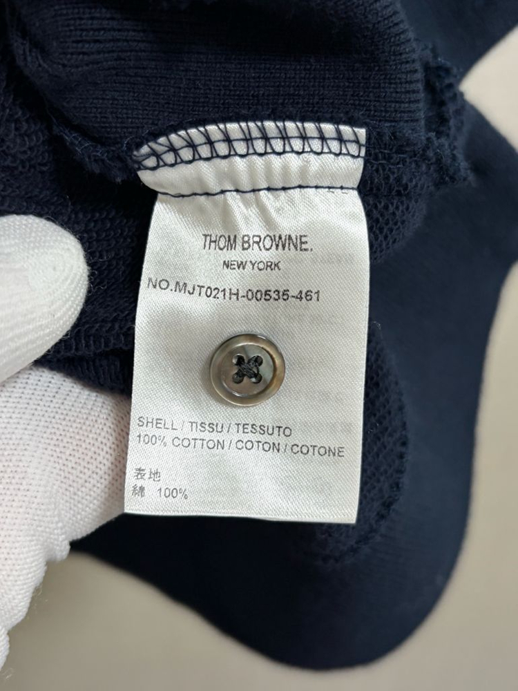 정품,새상품급(2)톰브라운 사선완장 맨투맨 네이비--4