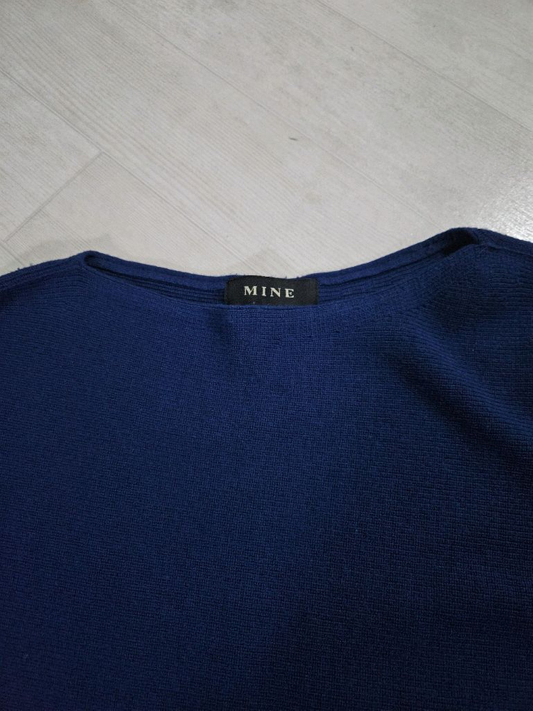 한섬 MINE 블루 니트--1