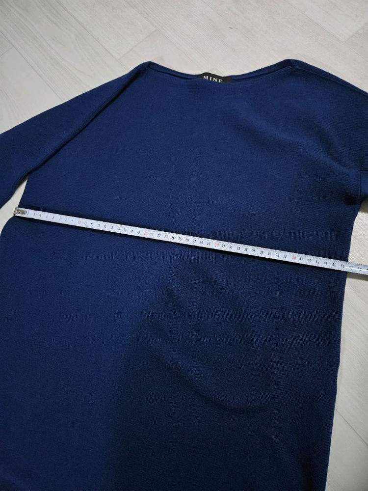 한섬 MINE 블루 니트--2