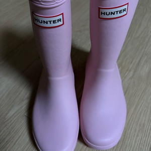 헌터 키즈 핑크 레인부츠 UK13 새것박스