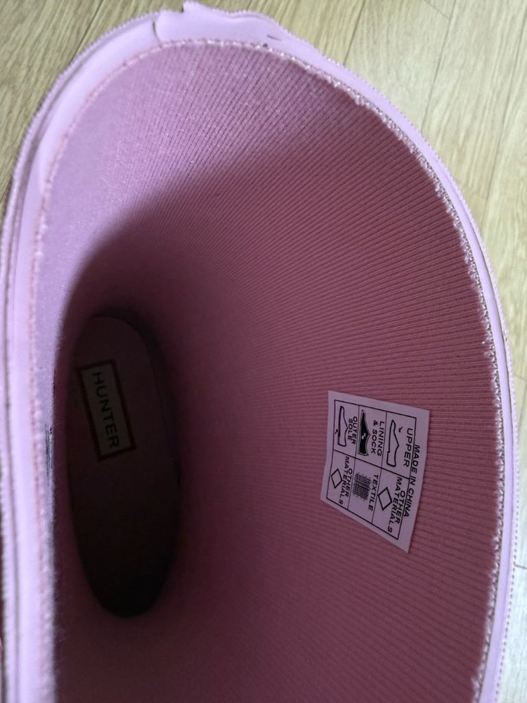 헌터 키즈 핑크 레인부츠 UK13 새것박스--2