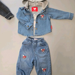 베베드피노 래리 청자켓100 청바지90