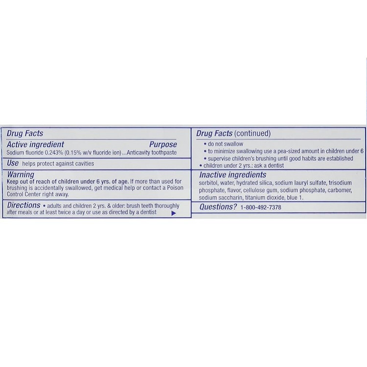 당일발송 크레스트 불소치약 Fluoristat검증 충치케어 미백등 미국ADA승인 3개 1팩--2