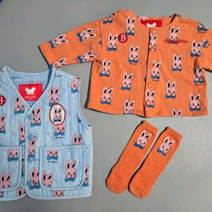 베베드피노 로즈라팡 자켓100 조끼110 양말세트