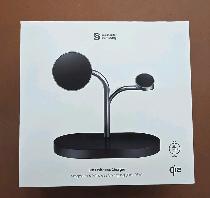 삼성 3in1 마그네틱 무선충전기 미개봉--0