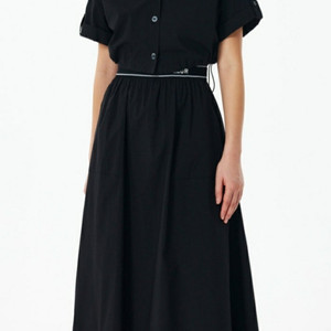 [새상품]보브(VOV) 셔츠 레이어드 밴딩 원피스(2024신상)