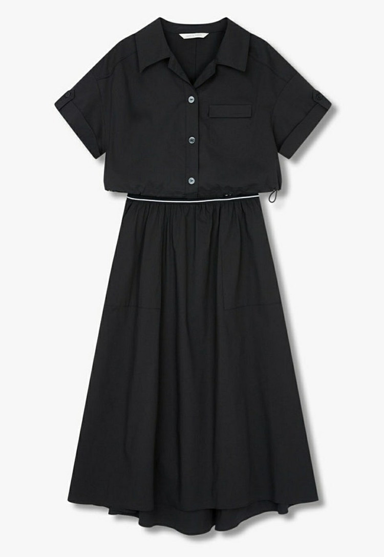 [새상품]보브(VOV) 셔츠 레이어드 밴딩 원피스(2024신상)--5