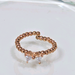 큐빅셋팅 볼 프리사이즈디자인 반지