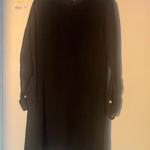 마인 리틀블랙드레스 소매 실크 시스루