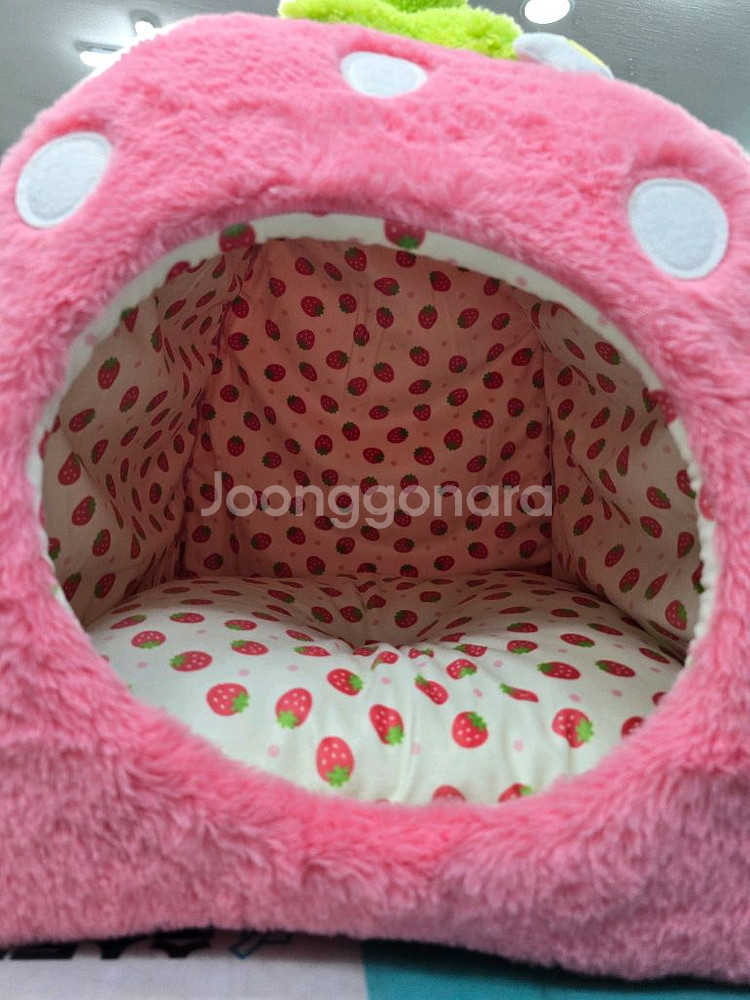 [새제품] 펫파라다이스 딸기 펫 하우스/ 소형 강아지집--7