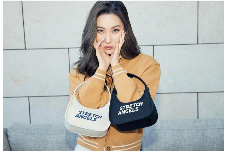 새것 > [STRETCH ANGELS] 스트레치 엔젤스 호보백 미니참 블랙--1