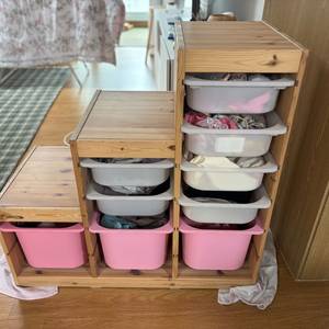 이케아 트로파스트 계단형 원목 수납장