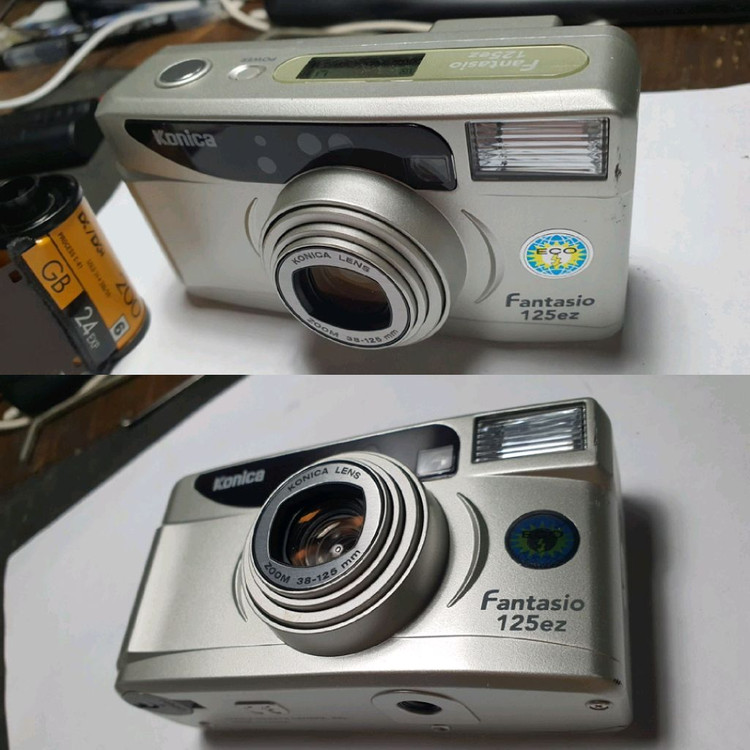 코니카 판타지오 125ez 38-125mm 필름카메라/ 빈티지 레트로 앤틱 로모 y2k 일본 감성 필카 인테리어--7