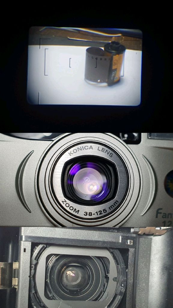 코니카 판타지오 125ez 38-125mm 필름카메라/ 빈티지 레트로 앤틱 로모 y2k 일본 감성 필카 인테리어--9