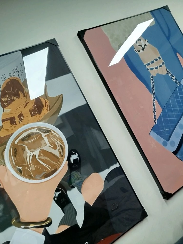 샤넬 감성 샤넬가방 샤넬백 여인 유화 대형 그림액자 그림 액자 팝아트 인테리어소품 명품그림 명품액자 꽃 선물 가방 이미지