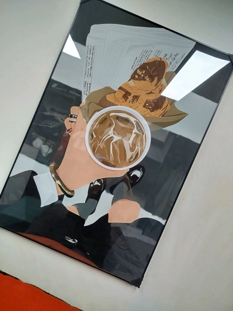 샤넬 감성 샤넬가방 샤넬백 여인 유화 대형 그림액자 그림 액자 팝아트 인테리어소품 명품그림 명품액자 꽃 선물 가방 이미지