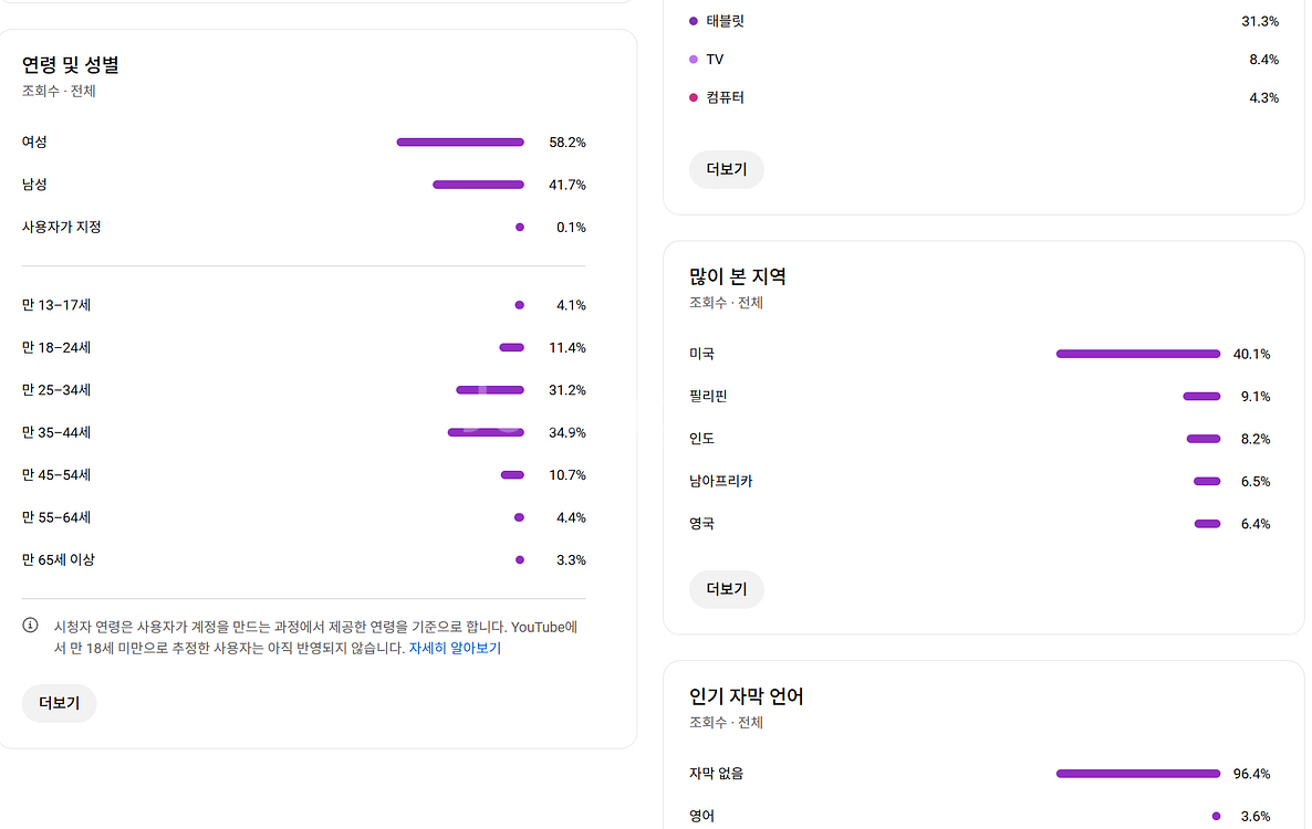 19만명 미국 시청자층 유튜브 채널--1