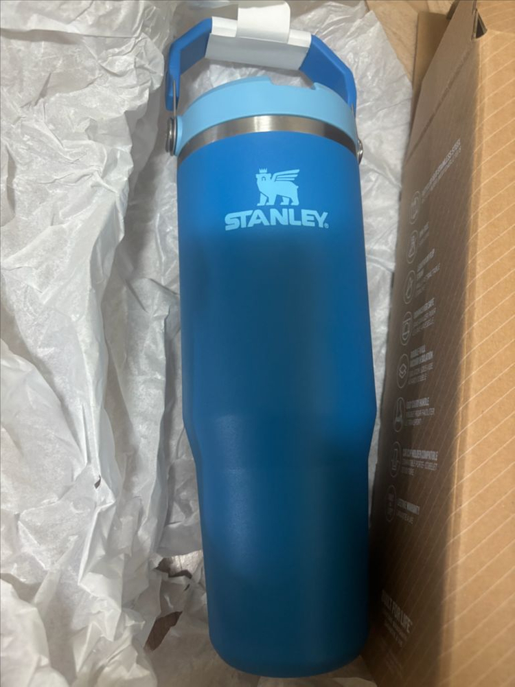 스탠리 아이스플로우 플립 스트로 2.0 텀블러, 아주르블루, 887ml, 1개--1