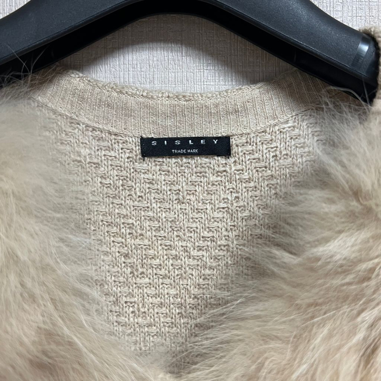 시슬리 폭스퍼 니트 베스트 이미지