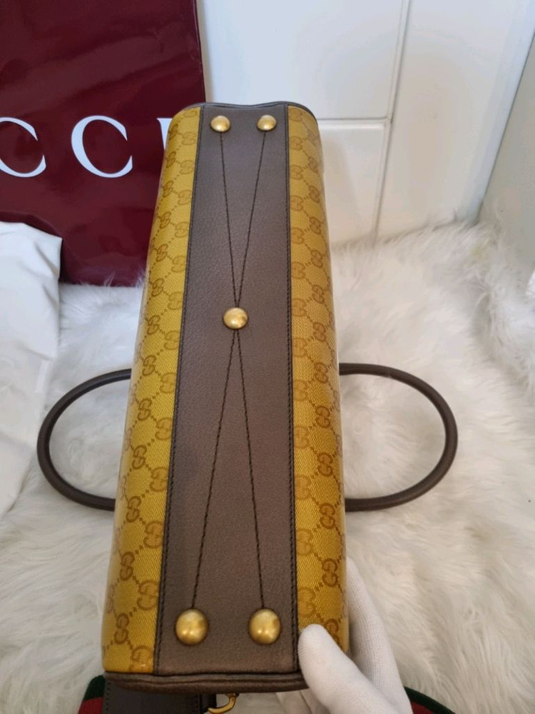 (새상품)구찌x아디다스 콜라보 미디엄 더플 토드백--6