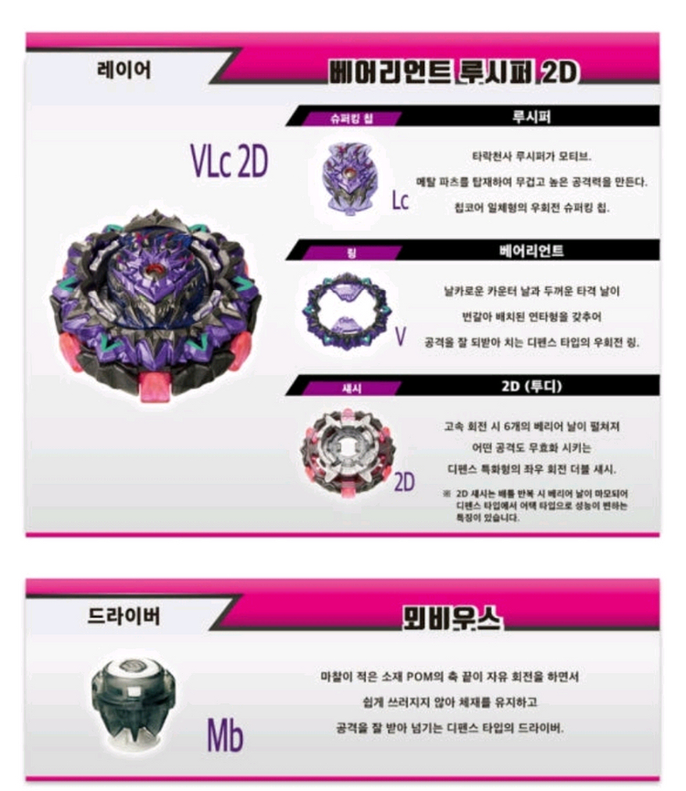 B-169 베이블레이드 버스트 슈퍼킹 스타터 베이리언트 루시퍼 이미지