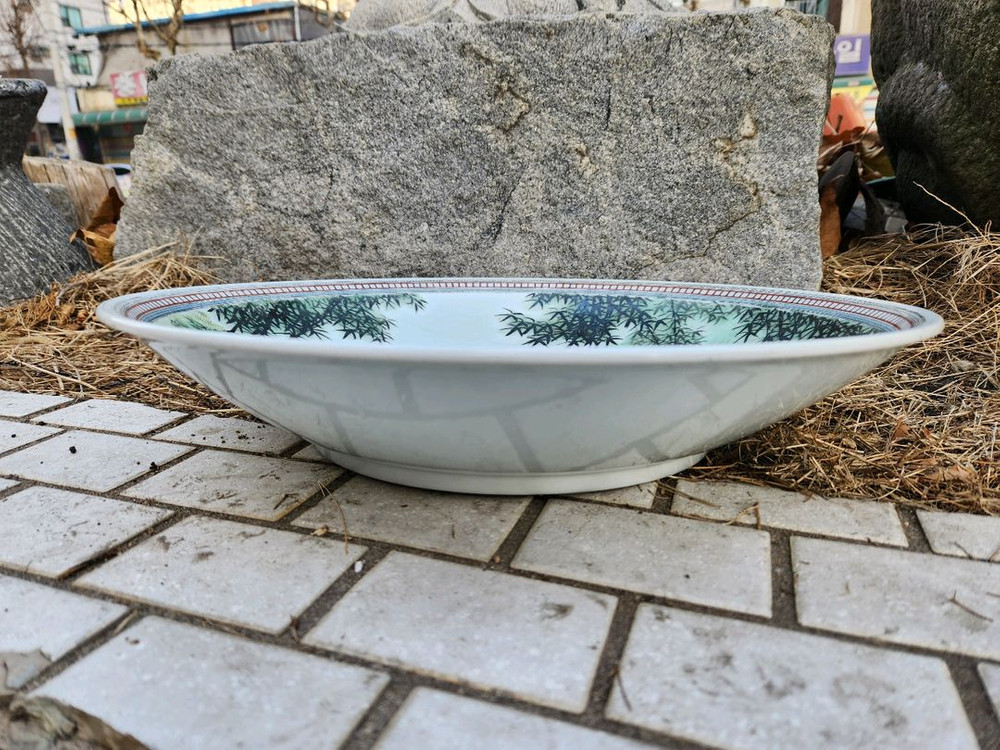 중국도자기 분채()칠신선문 대형 대반접시 이미지