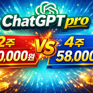 챗지피티 프로 gpt pro 쳇지피티 2주,4주 이용권