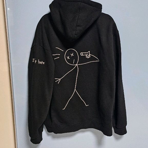 [XL]꼼파뇨-기모후드티 (블랙)