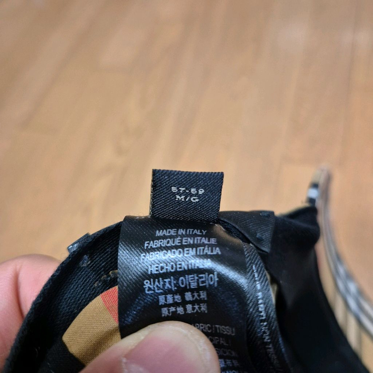 (정품) 버버리 체크 코튼 볼캡 L사이즈 (명품 남자 여자 모자) 이미지