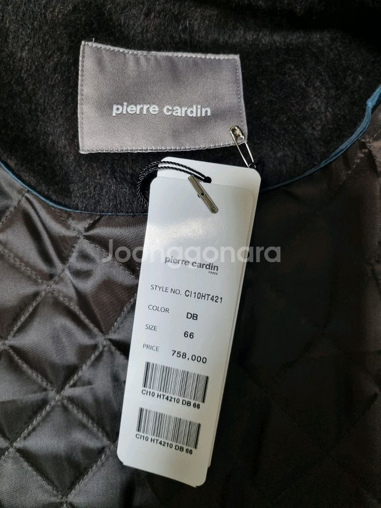 (택있는새옷)피에르가르뎅 등판누빔 알파카코트. 66--4