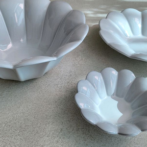 정희진도자기 3pcs 꽃볼면기,꽃앞접시,꽃찬기 일괄 판매