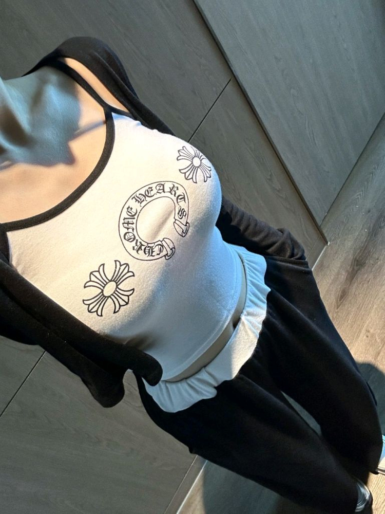 수입의류세트 쓰리피스 프린팅나시 가디건 팬츠 3pc--5