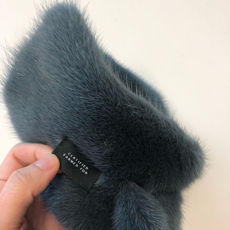 리얼 사가 밍크 퍼 목도리 머플러 청록 코트 통밍크 양면 천연밍크 이미지