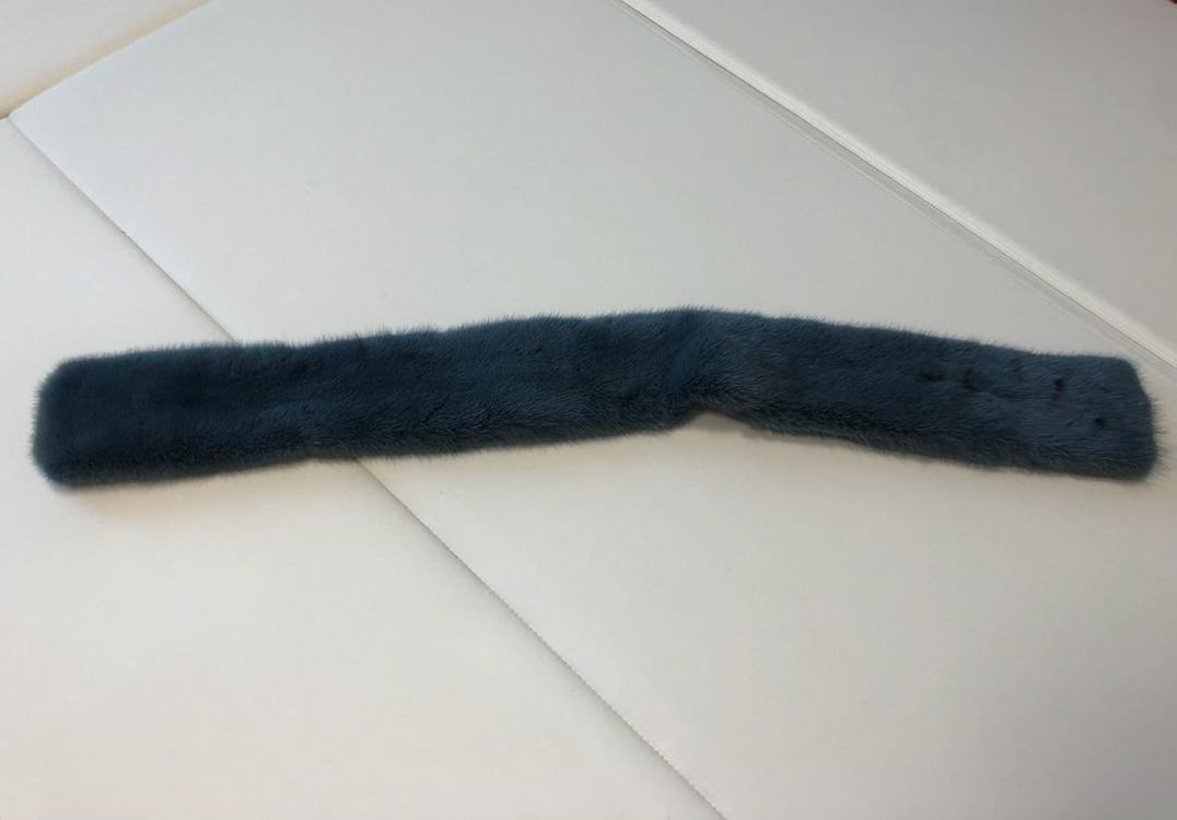 리얼 사가 밍크 퍼 목도리 머플러 청록 코트 통밍크 양면 천연밍크 이미지