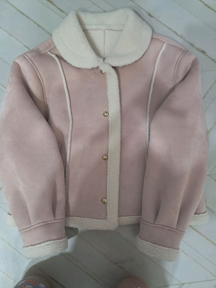 포커스 핑크 무스탕 자켓 FREE 새옷 이미지