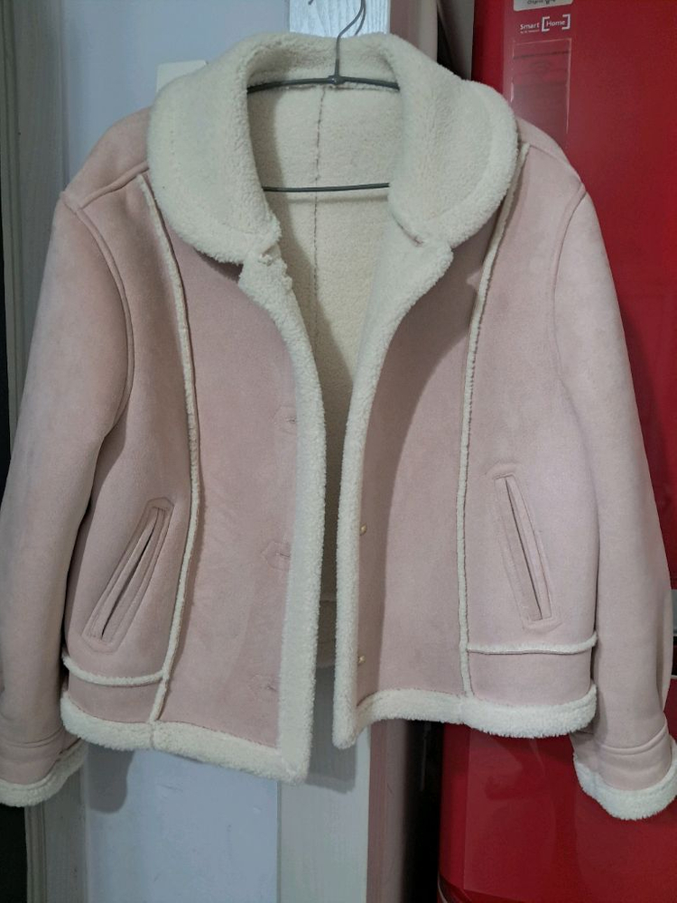 포커스 핑크 무스탕 자켓 FREE 새옷 이미지