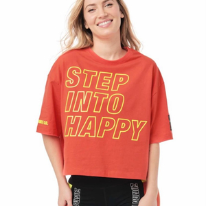 줌바웨어 주황티셔츠(xs)