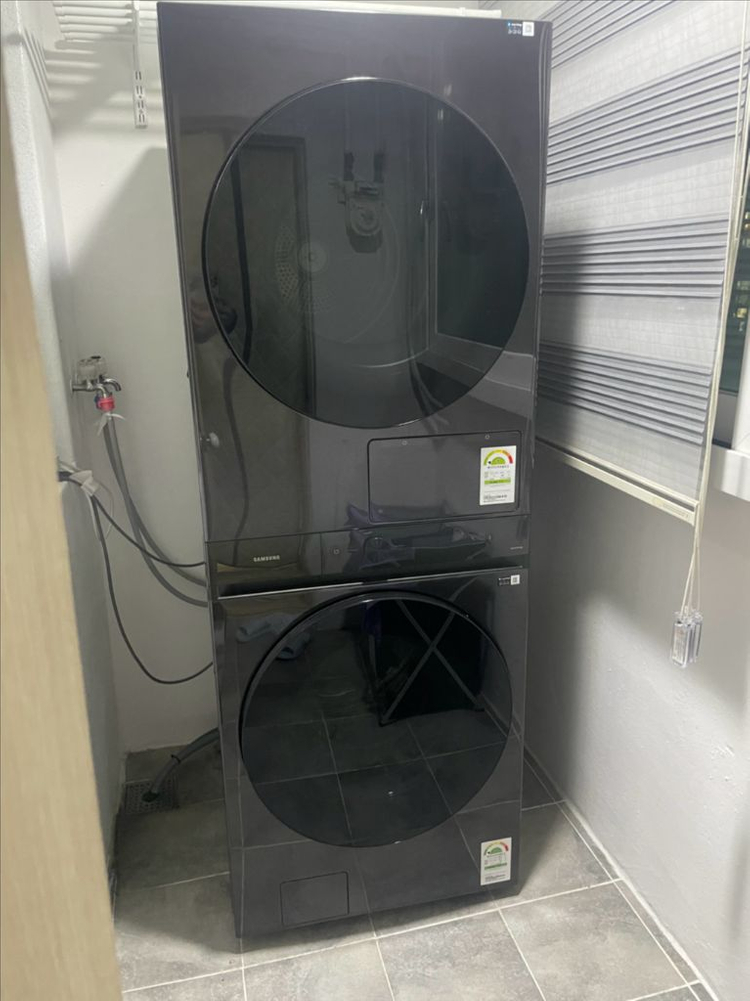 삼성전자 BESPOKE 그랑데 AI 원바디 Top Fit 세탁기 + 건조기 24kg+20kg 이미지