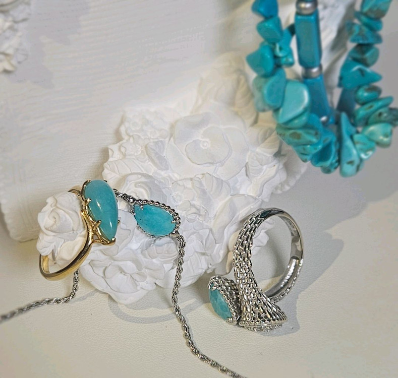 14k 팔찌 아마조나이트 원석--1