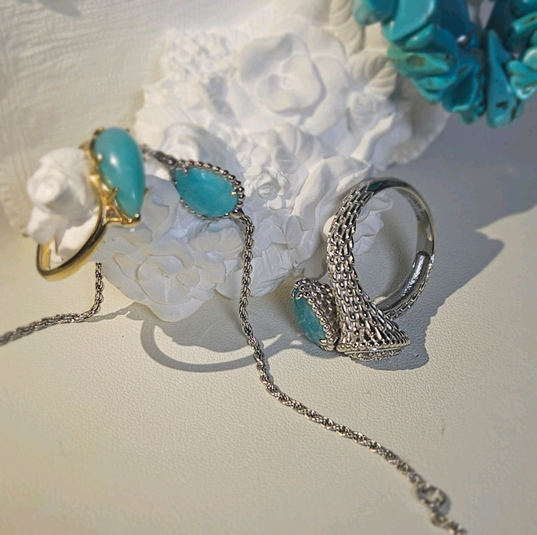 14k 팔찌 아마조나이트 원석--5