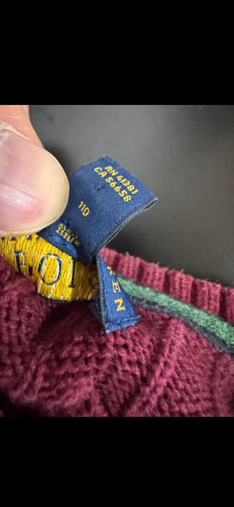 폴로 랄프로렌 키즈 신형라벨 꽈배기 코튼 니트 4t 110--3