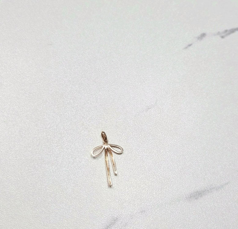 14k리본 펜던트 핑크골드(체인제외)목걸이 이미지