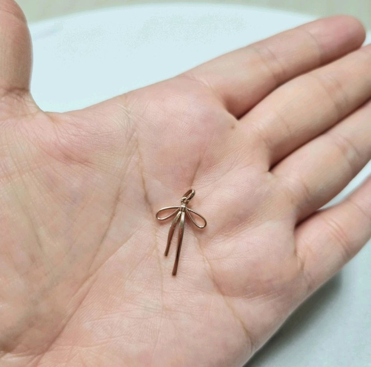 14k리본 펜던트 핑크골드(체인제외)목걸이 이미지