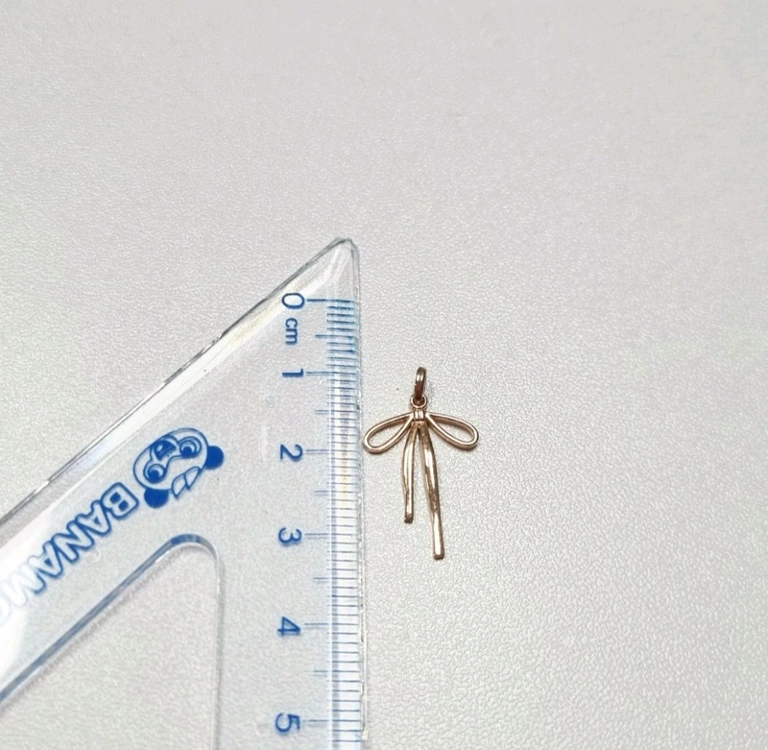 14k리본 펜던트 핑크골드(체인제외)목걸이 이미지