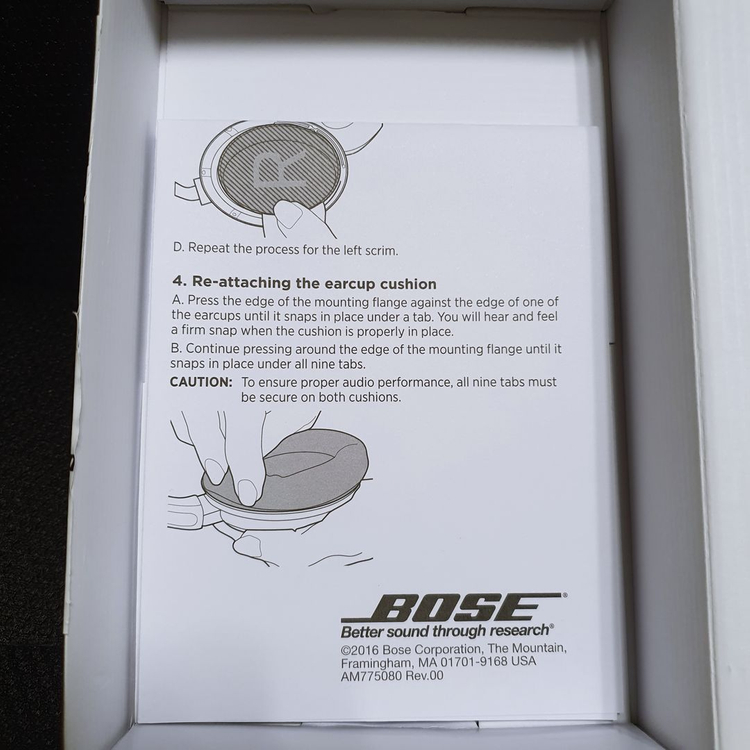 보스 BOSE QC 35 이어 패드 쿠션 정품 미사용 신품 이미지