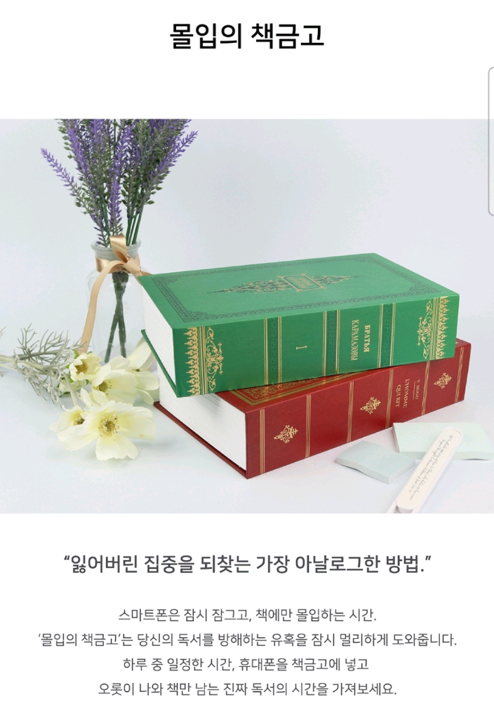 [미개봉&새상품] 몰입의 책금고 (책모양 진짜금고) 이미지
