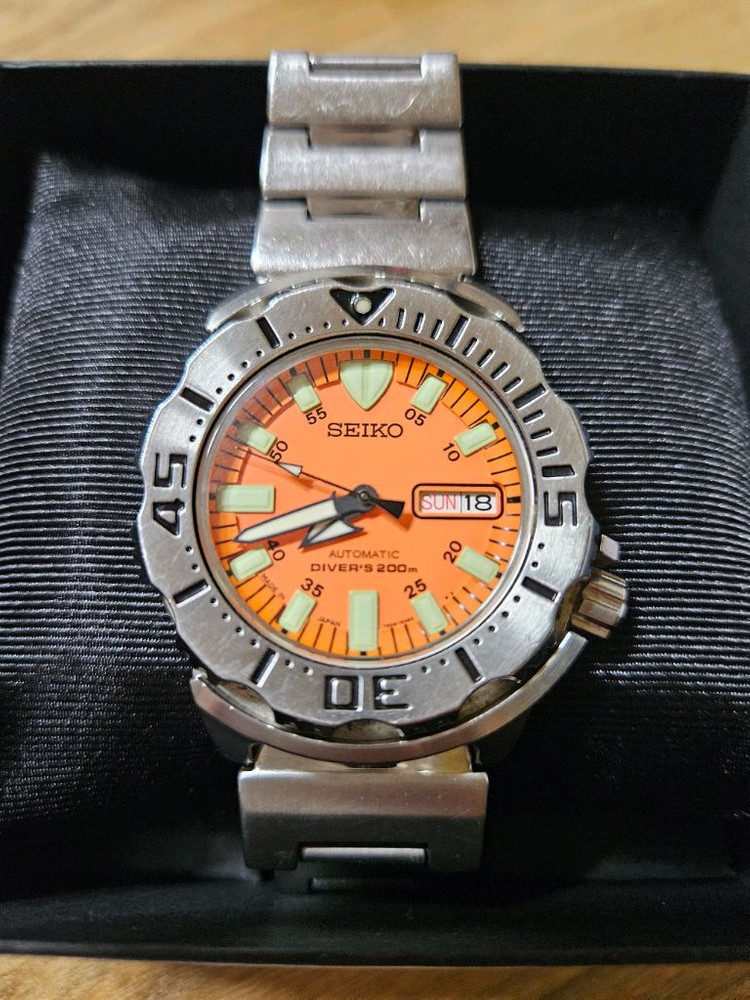 세이코 오렌지 몬스터 1세대 일본산 오토매틱 다이버 시계--1