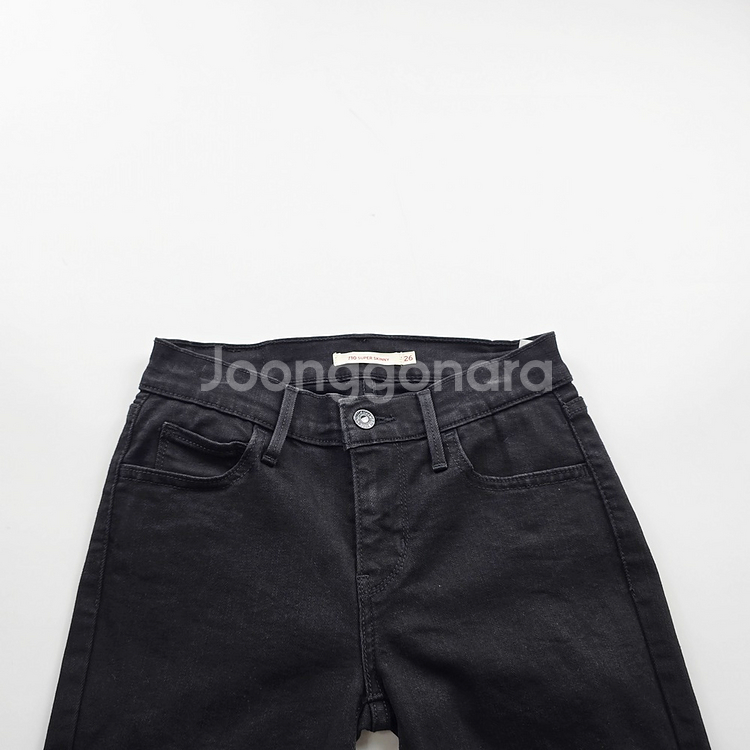 리바이스 청바지 흑청 스판 데님 사이즈25 R3901--4