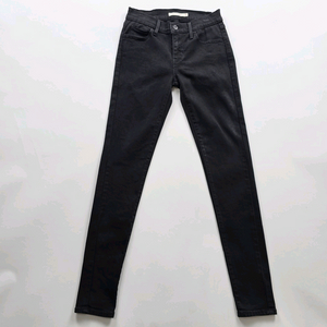 리바이스 청바지 흑청 스판 데님 사이즈25 R3901